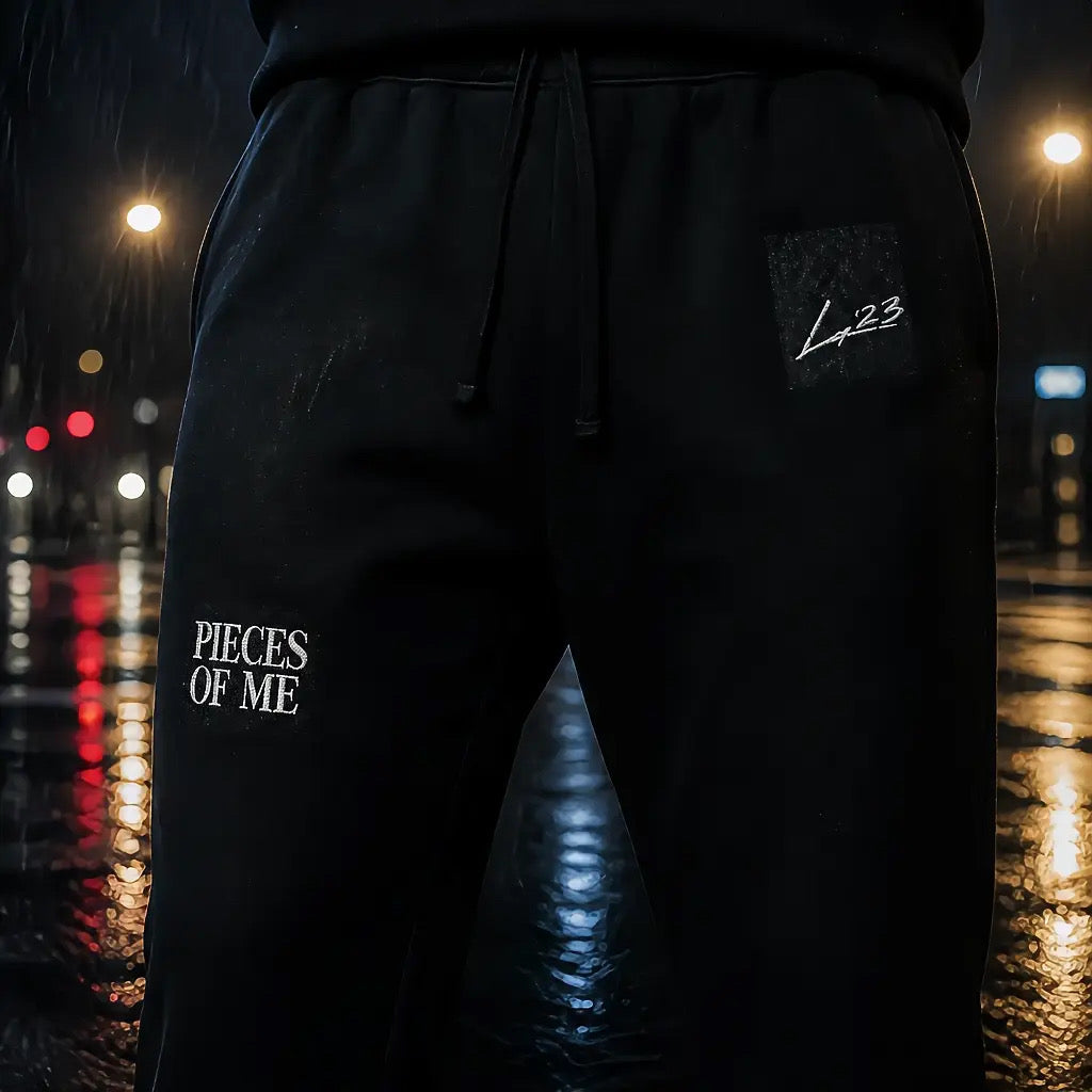 “Pieces Of Me” Black Sweatpants