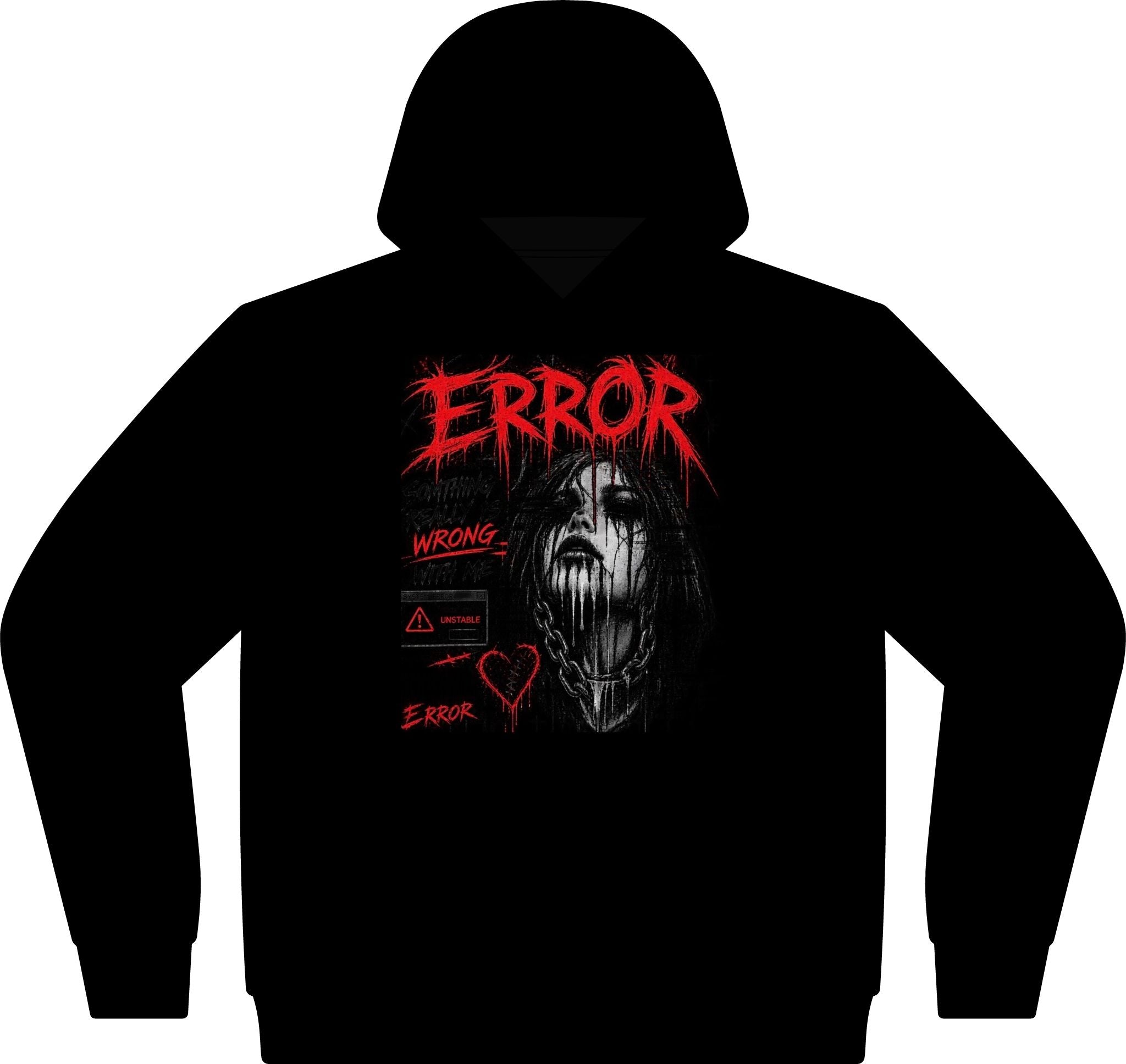 “Error Hazard” Black Hoodie