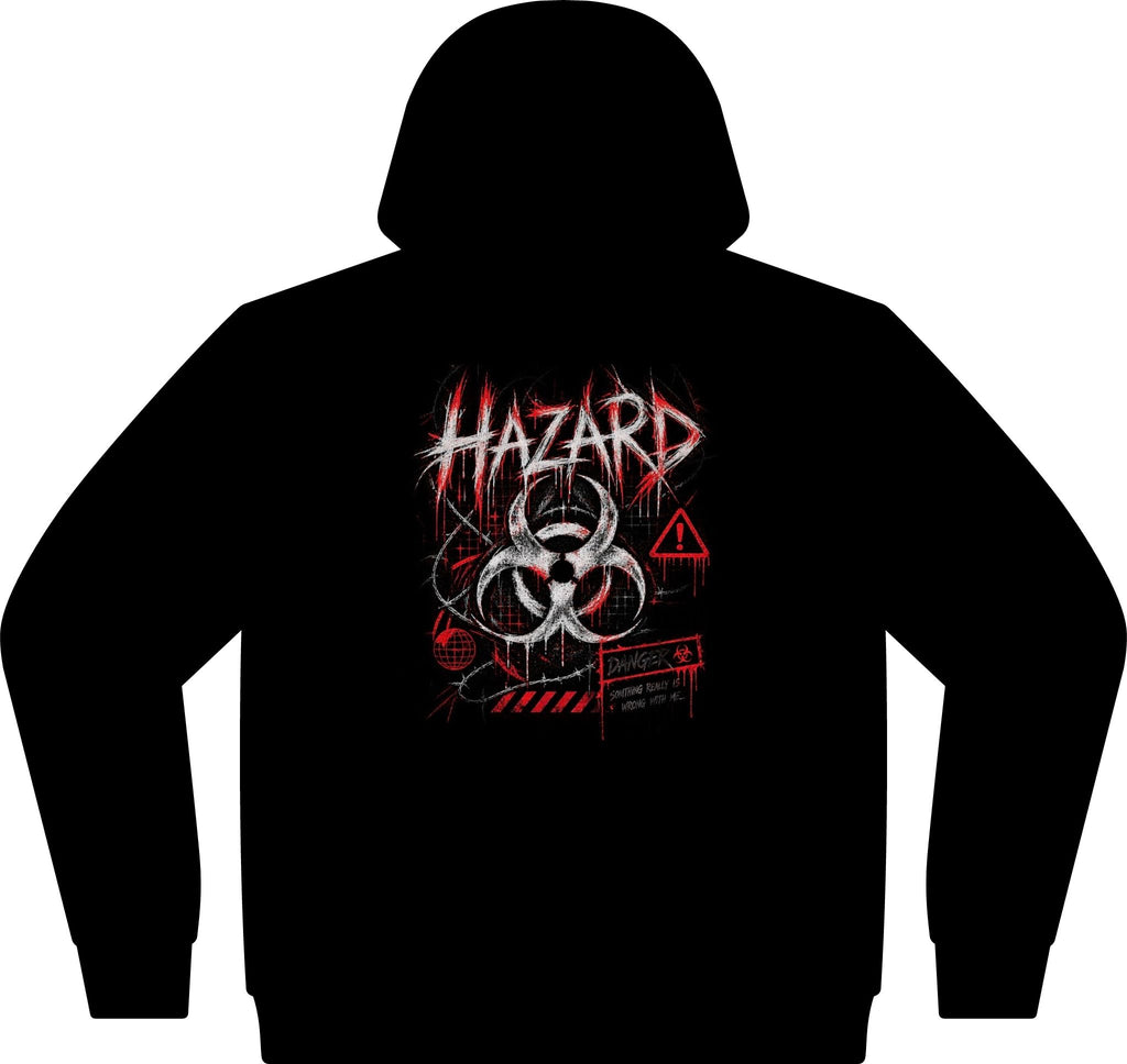 “Error Hazard” Black Hoodie